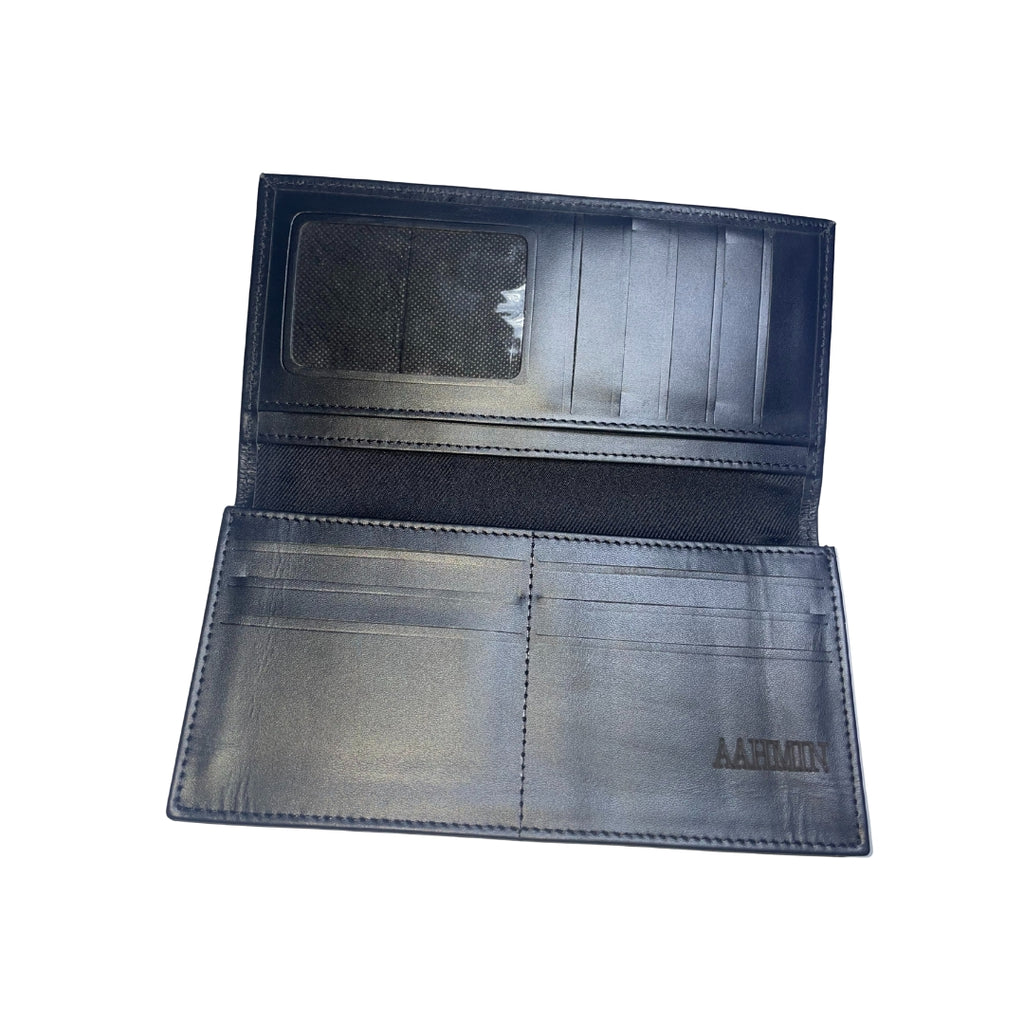 Genuine Leather Smartphone Wallet | Matte Onyx | Navy Blue