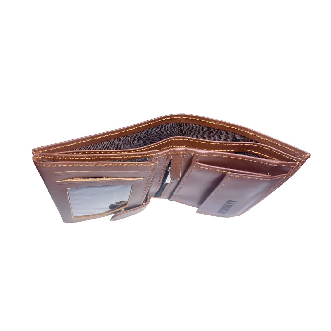 Classic Leather Bi-Fold Wallet | COFFEE BROWN | MIDNIGHT BLACK
