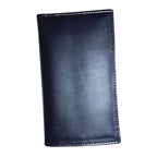 AAHMIN  Long Leather Wallet – Slim Vertical Bifold with Multi-Card Slots and Secure Zipper Pocket