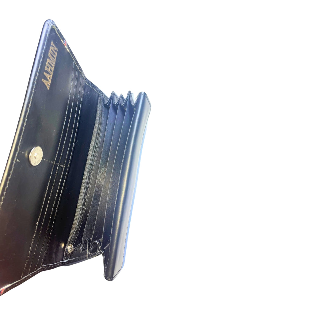 Handcrafted Luxury Flap Clutch and travel Organizer | BLACK