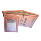 Premium Men's Genuine Leather Bifold Wallet with ID Window & Zipper Pocket – Classic Brown