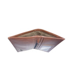 AAHMIN  Long Leather Wallet – Slim Vertical Bifold with Multi-Card Slots and Secure Zipper Pocket