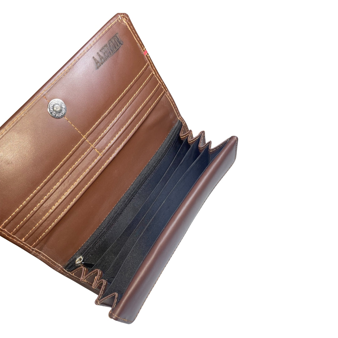 Handcrafted Luxury Flap Clutch and travel Organizer | Choclate brown